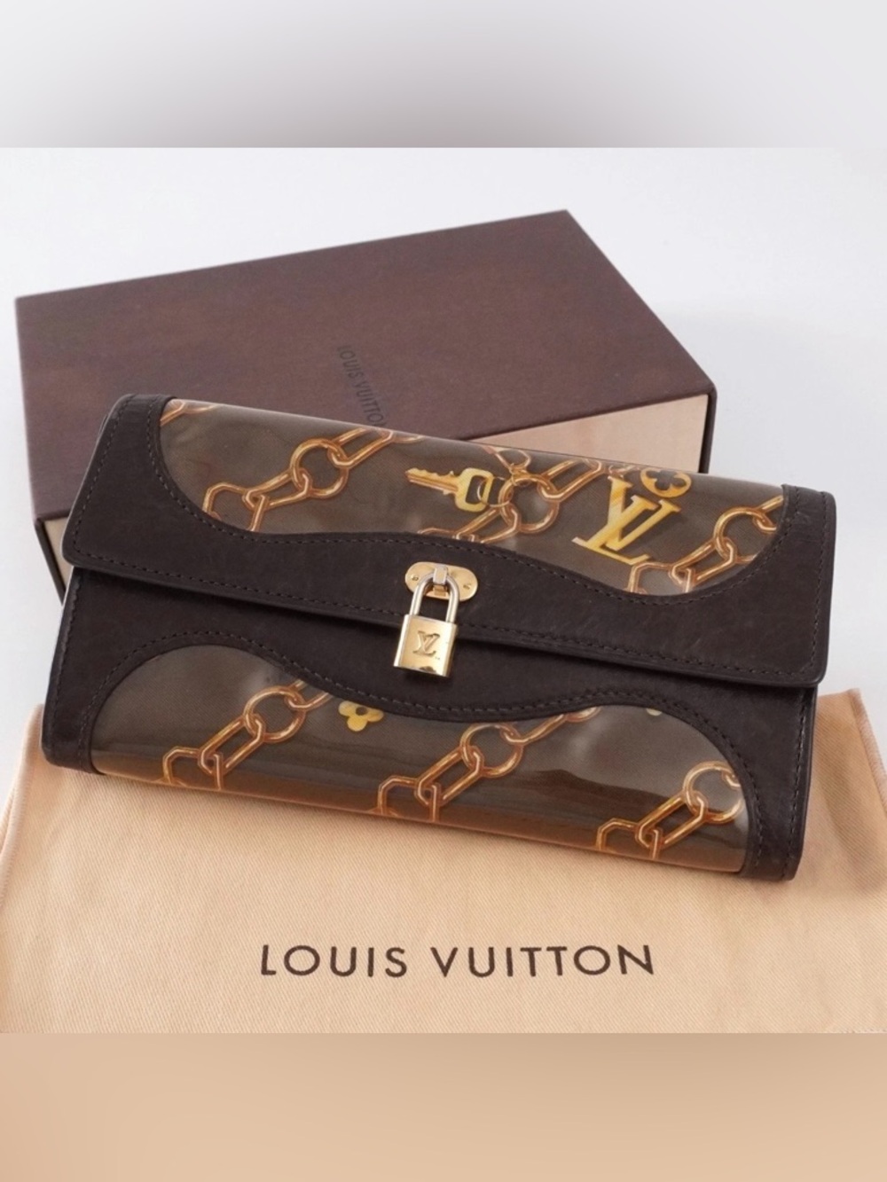 AUTH Louis Vuitton Monogram Charms Porte Monnaie Long Wallet AUTHENTIC RARE!